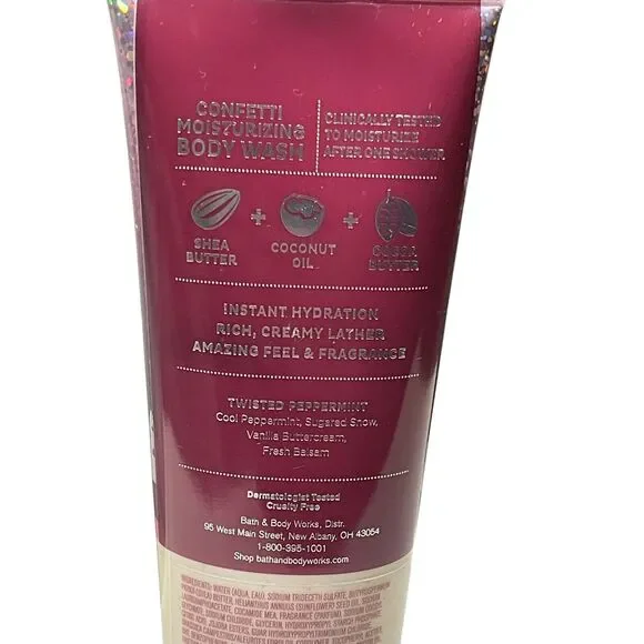 Bath & Body Works Twisted Peppermint Confetti Moisturizing Body Wash 10oz New - Picture 4 of 6
